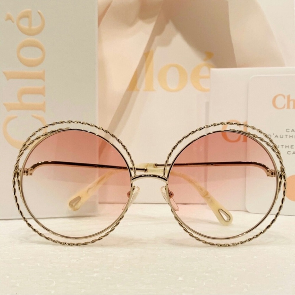 Gold and Pink Women's Sunglasses